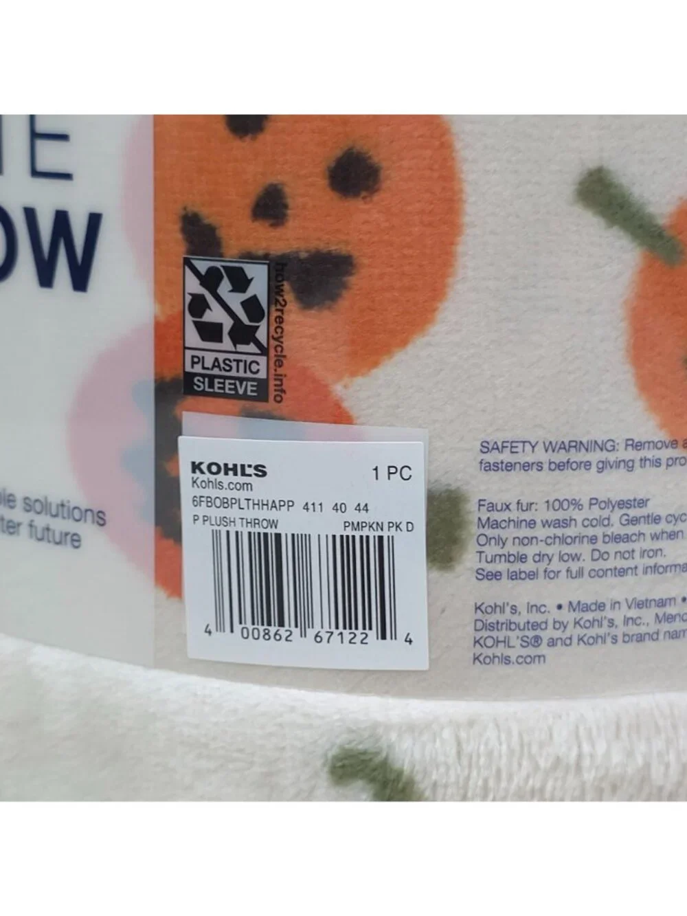 The Big One Oversized Plush Halloween Throw Blanket Pumpkins 5 Ft X 6 Ft Soft